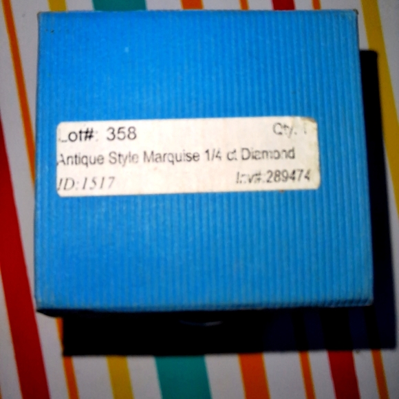 Antique Style White Gold 1/4 cut Diamond Engagement/Mother's Day Ring Size 7 - Picture 3 of 6